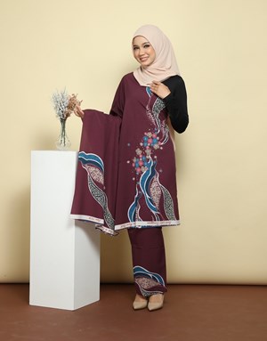 BATIK LUKIS ZAA 118 in Plum