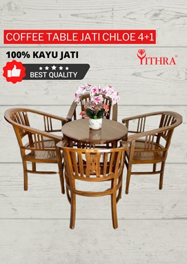 COFFEE TABLE JATI CHLOE 4+1