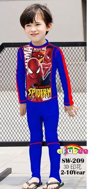 ©  SW209   SUPERMAN SWIMSUIT  ( SIZE 2-10Y )