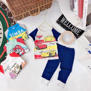 [SIZE 2] Kids Set CARS STRIKES DRIFT GREY WITH DARK BLUE PANT