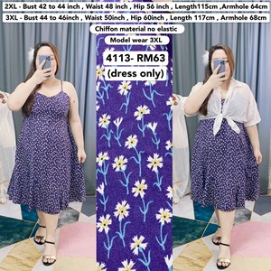 4113 * Ready Stock * Bust 42 to 46inch /107 - 117cm