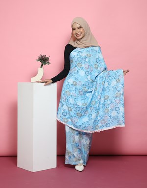 BATIK NAURA WAN 22 in Sky Blue