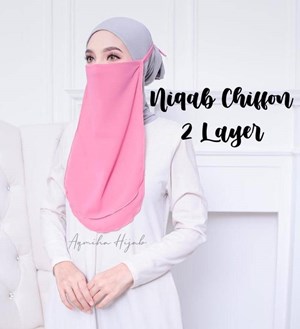 NIQAB CHIFFON 2 LAYER