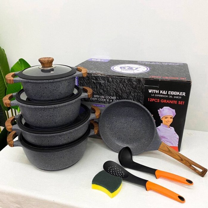 3IN1 K&I GRANITE STONE COOKWARE - Cookware Sets - Singapore, Facebook  Marketplace