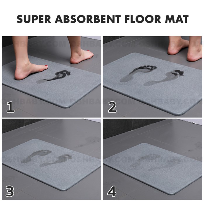 High Absorption Diatom Mud Floor Mat Anti Slip and Water Permeable