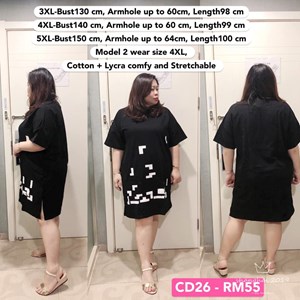 CD26 * Ready Stock * Bust 51 to 59 inch/ 130-150cm