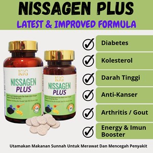 [HQ] NISSAGEN PLUS Untuk Diabetes (Kencing Manis), Kolesterol, Arthritis, Gout, Immune Booster, Energy Booster