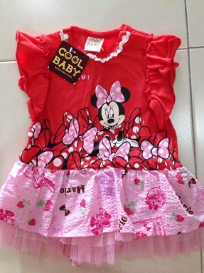 @ MINNIE RED ROMPER DRESS  (  SIZE 90 )