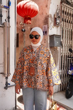 ZEINAB BATIK TOP ( Classic Mustard FC005 )