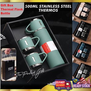 Vacuum Flask Set 500ML Gift Box Stainless Steel Thermal Bottle