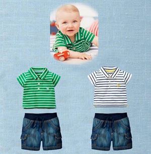 @  B032/12 BOY 2 PCS SET. - GREEN / WHITE. ( SIZE 2Y )