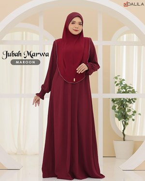 JUBAH MARWA (MAROON)