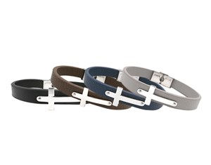 Cross Leather Bracelet