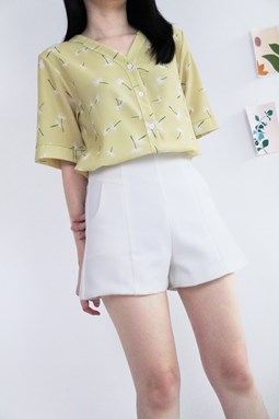 DANDELION BUTTON DOWN TOP IN LEMON