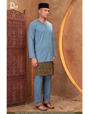 BAJU MELAYU TELUK BELANGA LUTH F14 YALE BLUE