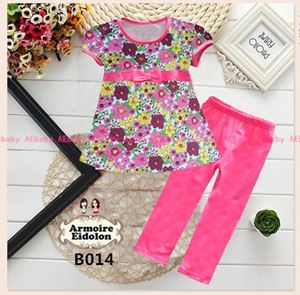@  B014  AE-BABY SET ( 6M -24M ) COLOURFUL FLOWER SET