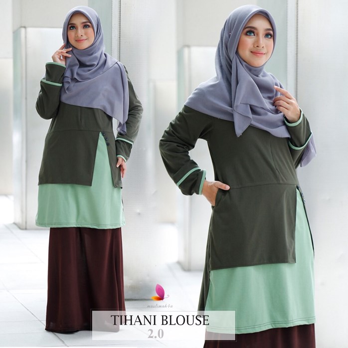 Size Xl 3xl 4xl Tihani Blouse Green Qissara