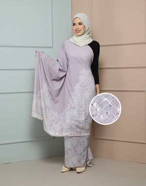 BATIK LUKIS PREMIUM With Diamond DYH 08 in Lilac