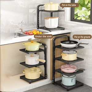 Kitchen Rack Rak Bawah Under Sink Shelf Rak Dapur Storage Rack