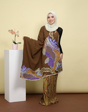 BATIK LUKIS MODEN FHM 19 in Chocolate