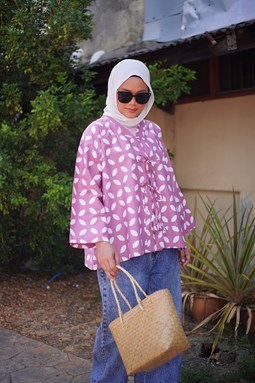 ZEINAB BATIK TOP ( Rosewood ZT033 )