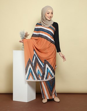BATIK LUKIS UNI 6061 in Orange