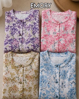 EMORY Floral Button Blouse
