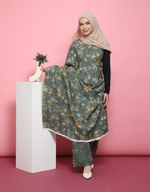 BATIK NAURA WAN 06 in Dark Green