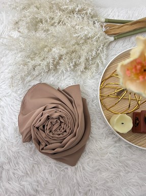 CHANTELLE SHAWL CURVE - COFFEE
