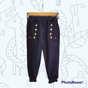 [SIZE 12 - 18] Big Kids Pant BLUE FLOWER