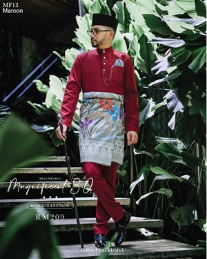 BAJU MELAYU MAGNIFICENT 3.0 (MAROON)