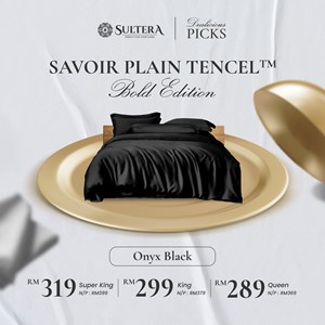 SAVOIR: Plain Tencel – Onyx Black (QUEEN)