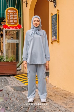 KEISHA TOP - ASH BLUE