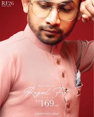 BAJU MELAYU REGAL FIT (ROSE GOLD)