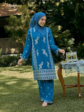 SERI DEWI KURUNG - TEAL BLUE
