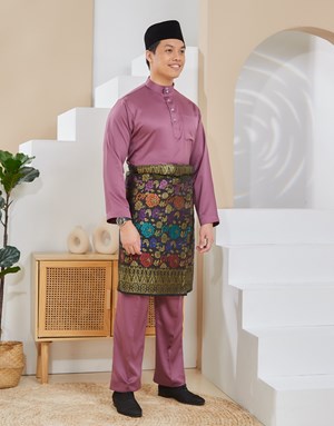 BAJU MELAYU TRADITIONAL ADAM K2 LILAC