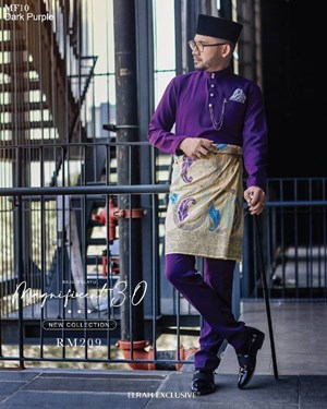 BAJU MELAYU MAGNIFICENT 3.0 (DARK PURPLE)