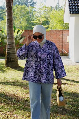 ZEINAB BATIK TOP ( Purple 010 )