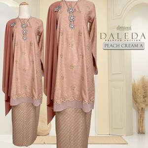 KURUNG DALEDA PEACH CREAM A