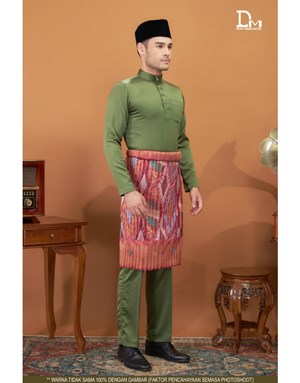 BAJU MELAYU MODERN MUHAMMAD K10 OLIVE