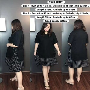 9D23 Ready Stock *Bust 38 to 53 inch /96 -134cm