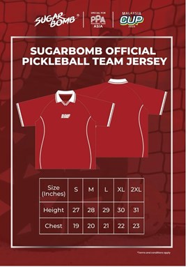 RED JERSEY TEAM PICKLEBALL SUGARBOMB (SHORT SLEEVE)