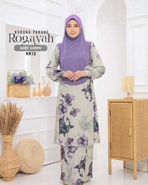 KURUNG ROGAYAH KR12 GREY GREEN