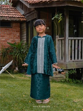 TIARA KURUNG KIDS - TEAL GREEN