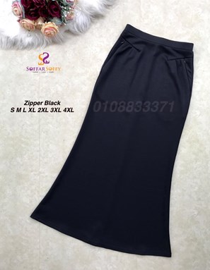 ZIPPER SKIRT BLACK