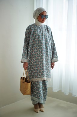 SERI ANGGUN KURUNG ( SA Grey Abstract )