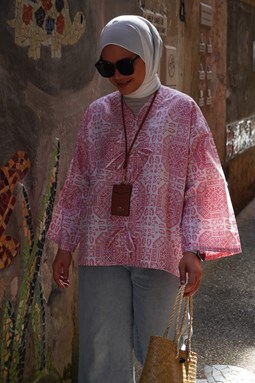ZEINAB BATIK TOP ( Pink FC001 )