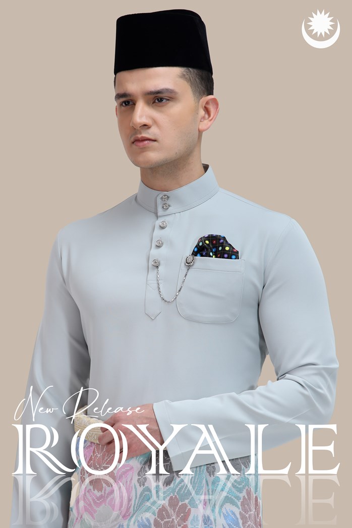 Baju Melayu Royale 2024 (light Grey) R27 