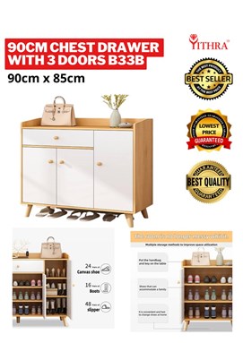 90CM CHEST DRAWER WITH 3 DOORS B33B