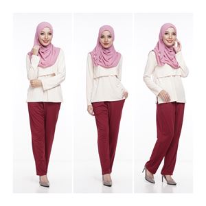 SELUAR MATERNITY FRIENDLY (SIZE PETITE, BIG) DEEP RED